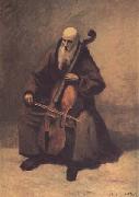 Le moine au violoncelle (mk11) Jean Baptiste Camille  Corot